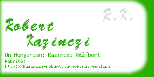 robert kazinczi business card